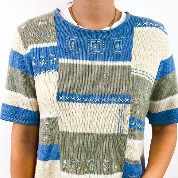 Vintage Mix Patterned Embroidered Top - Picture 5 of 8